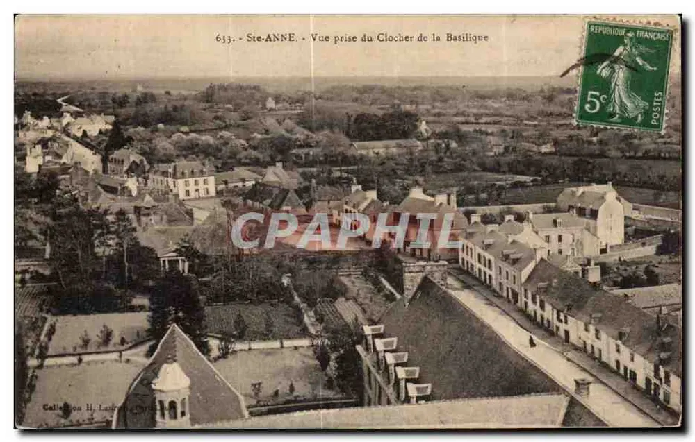 Ste-ANNE - Ansicht vom Glockenturm der Basilika — Sammlung H. Laurent, n°633 - Vorderseite