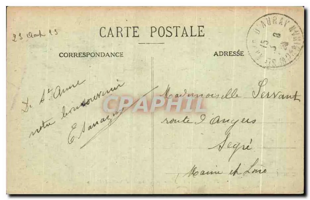 La Vallée du Tré-Anray, in der Nähe des Moulin du Nestin — Sammlung H. Laurent, Port-Louis — n° 2426 - Rückseite