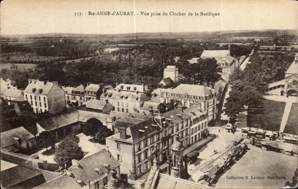 Ste-ANNE-d'AURAY - Ansicht vom Turm der Basilika — Sammlung H. Laurent Port-Louis, n° 757 - Vorderseite