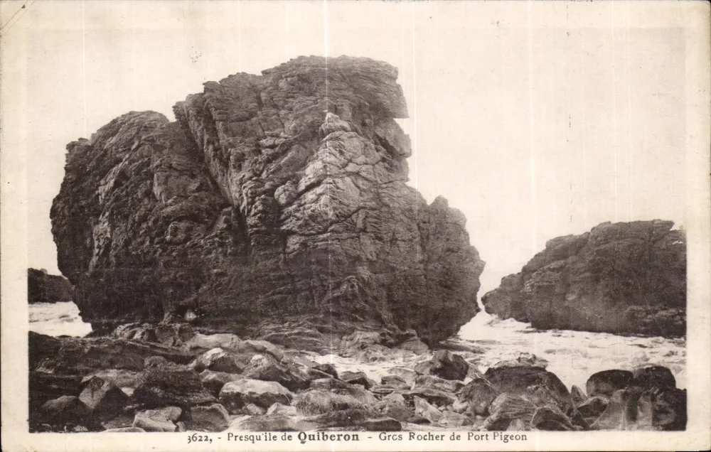 Presqu'île de Quiberon — Rocher de Port Pigeon — n° 3622 - Frente