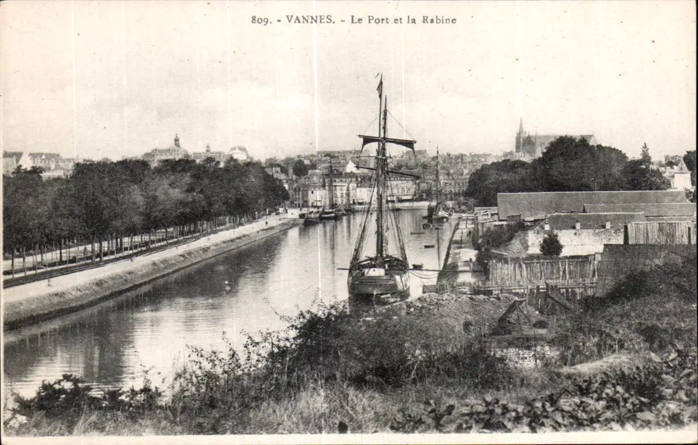 VANNES - O Porto e a Rabine — Editor: Impressora de Vannes, n° 809 - Frente