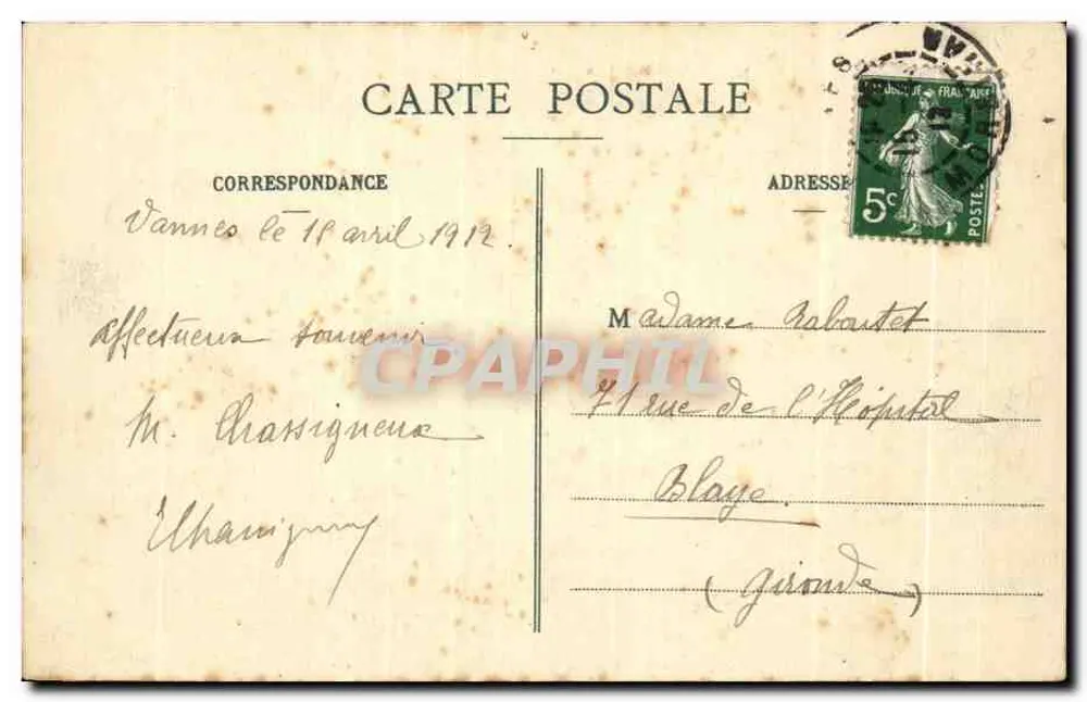 VANNES - Plac Henri IV — widok budynków i sklepów — kolekcja H. Laurent, Port-Louis - Rewers
