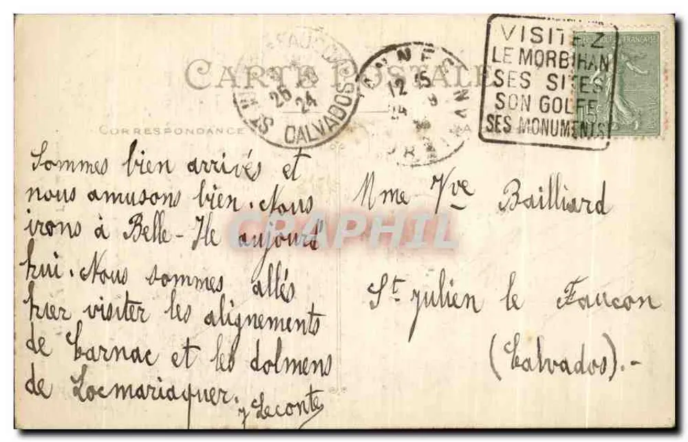VANNES — Torre do Conde — Artaud e Nozais, Nantes - Verso