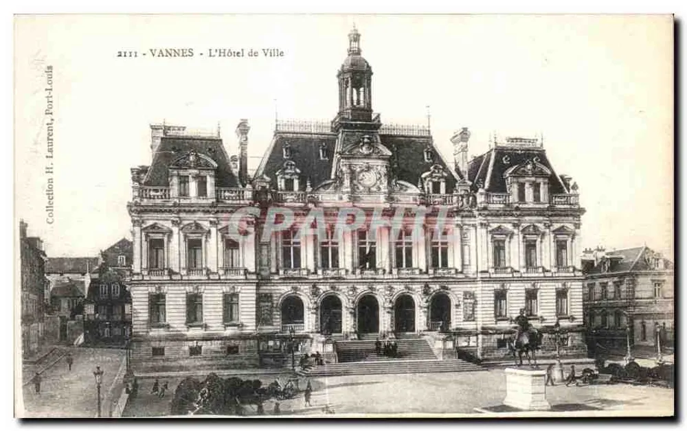 VANNES - L'Hotel de Ville — H. Laurent, Port-Louis, n° 2111 - Recto