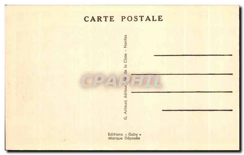 Rochefort-en-Terre (Morbihan) — Eingang zur Hostellerie du Lion d'Or — G. Artaud, Verleger, Nantes - Rückseite