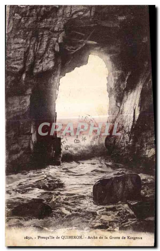 Presqu'île de Quiberon — Bogen der Grotte Kergroix — Nr. 2850 - Vorderseite