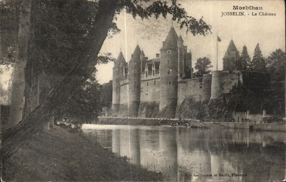 Josselin - O Castelo — Morbihan — editor Jacquesson e Bailly, Ploërmel - Frente