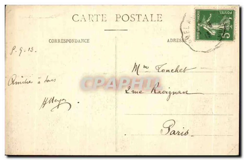 Josselin - O Castelo — Morbihan — editor Jacquesson e Bailly, Ploërmel - Verso