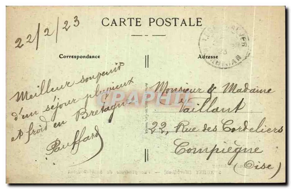 Saint-Goustan — Vista geral — editada por Auray (Morbihan) - Verso