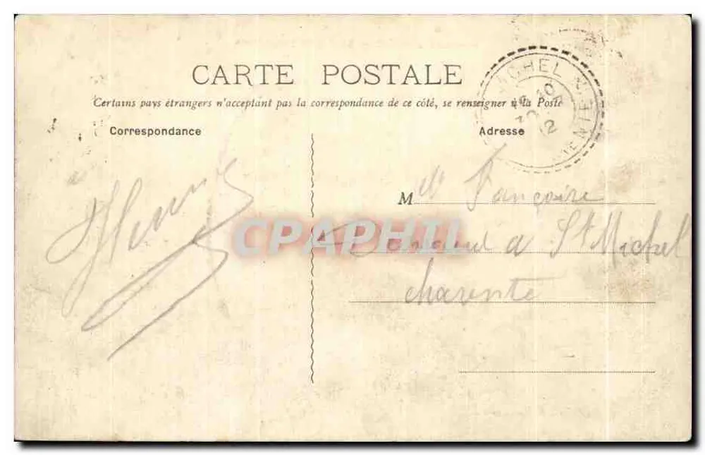 Omgeving van AURAY — La Pierre tremblante — Collectie P. Gaucher - Achterkant