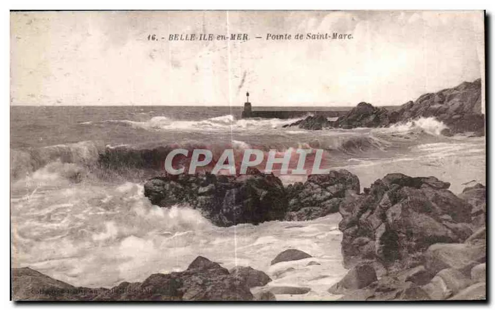 Belle-Île-en-Mer — Ponta de Saint-Marc — Coleção Cartas em Haillot (n°46) - Frente