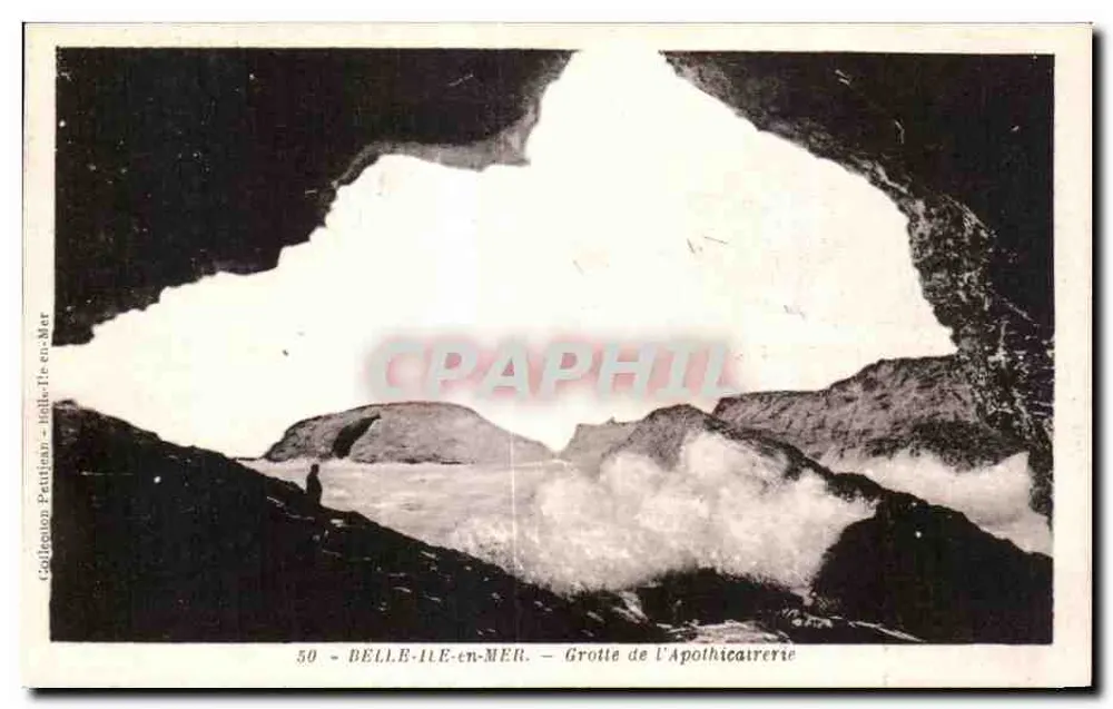 Belle-Île-en-Mer — Grotte de l'Apothicaire — Sammlung Pautrain, Nr. 59 - Vorderseite