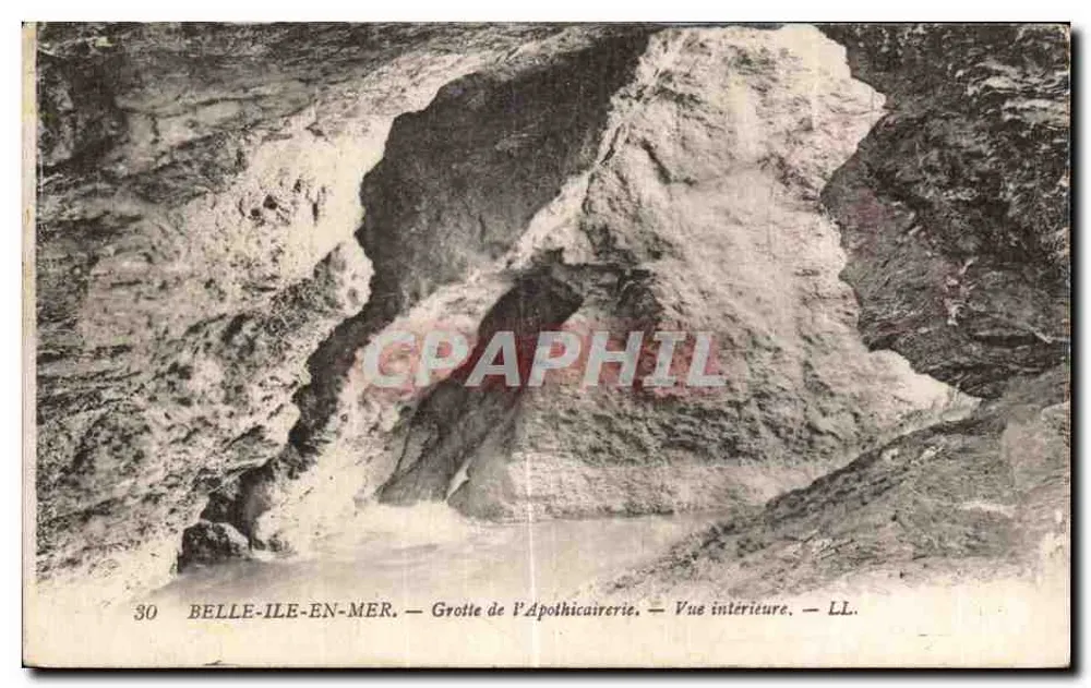 Belle-Île-en-Mer — Grotte de l'Apothicaire — Innenansicht — LL. - Vorderseite