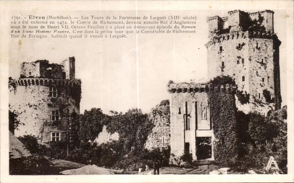Elven (Morbihan) — Die Türme der Burg Largoët (13. Jahrhundert) — Laurent-Néfiennes - Vorderseite