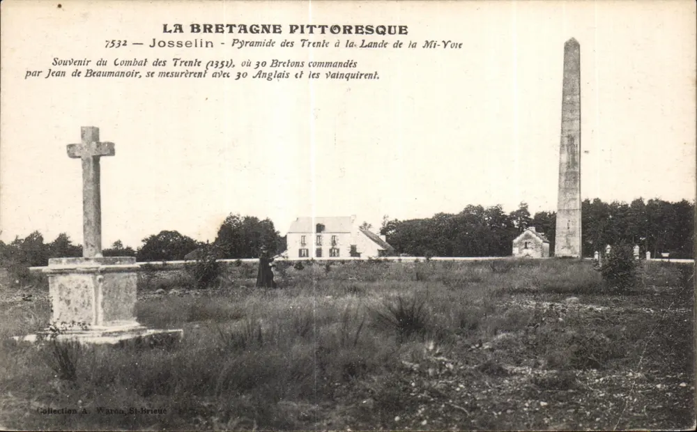 Josselin — Pyramide der Dreißig an der Lande de la Mi-Yoie — Sammlung A. Waran, St-Brieuc - Vorderseite
