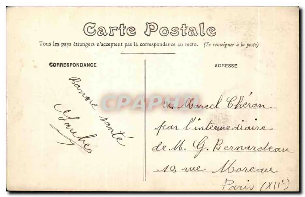 Joscelin — Salão do Castelo — Ch. Bailly, fot. — V°e Chamarre, editor, Ploërmel (Morbihan) - Verso