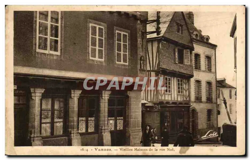 Vannos — Alte Häuser in der Rue Noë — Verlag Laurent-Nel, Vannes - Vorderseite