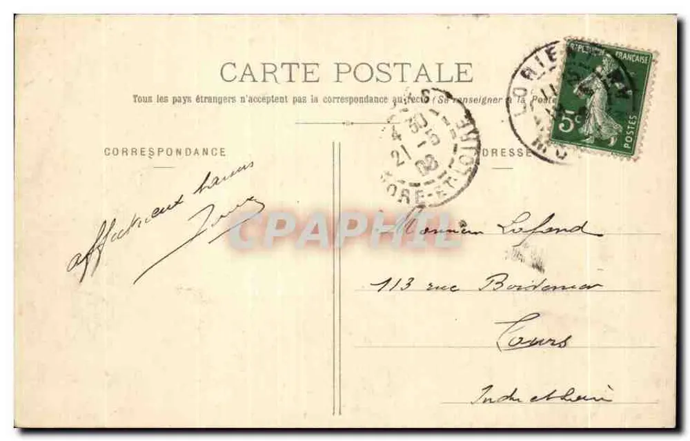 Lorient - Avant-Port de Guerra — Coleção H. Laurent, Paris, n°716 - Verso