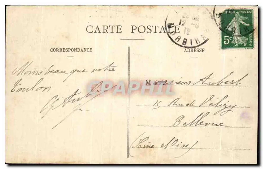 Lorient - O Porto de Guerra — Coleção H. Laurent, Port-Louis, n°34 - Verso
