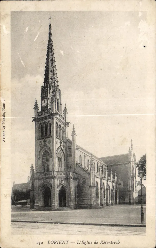 Lorient — L'Église de Kérentrecb — Artaud et Nozais, Nant 252 - Frente