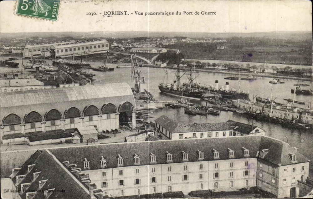 DER ORIENT - Panoramablick auf den Kriegshafen — Sammlung H. Laurent-Portelouis - Vorderseite