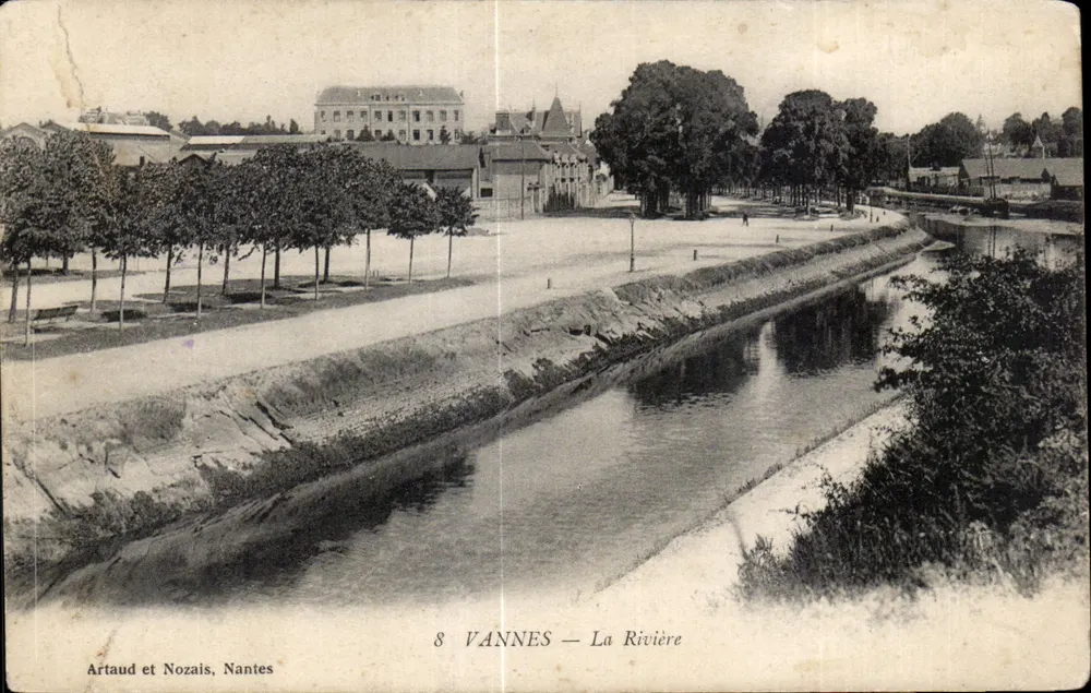 Vannes — La Rivière — éditeur Artaud et Nozais, Nantes, n°8 - Frente