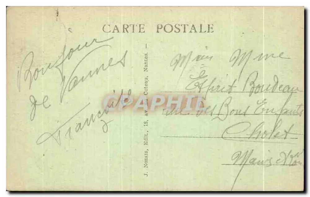 VANNES (Morbihan) - Das Alte Waschhaus — J. Nozais, Verlag - Rückseite