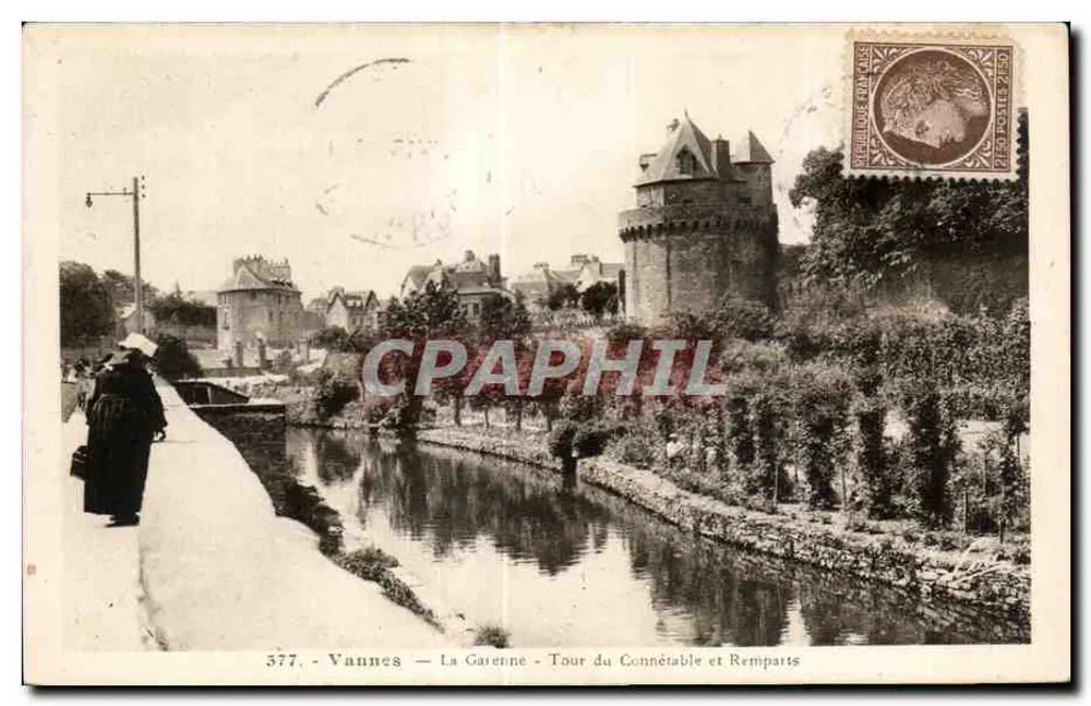 Vannes — La Garenne — Turm des Constablen und Mauern - Vorderseite