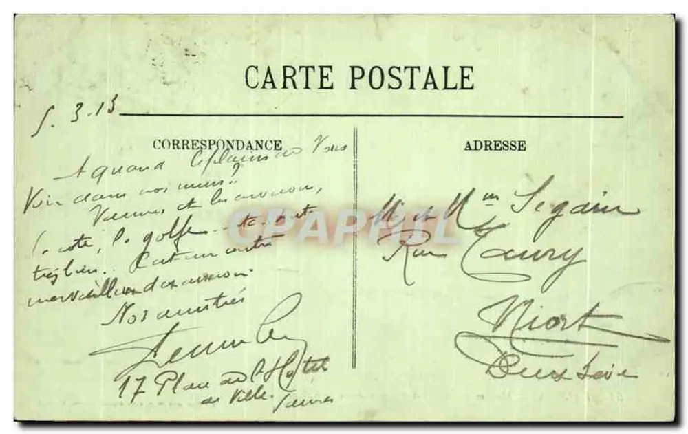 VANNES — Lesage-Denkmal und Promenade der Rabine — Édition des Magasins Modernes — Vannes - Rückseite