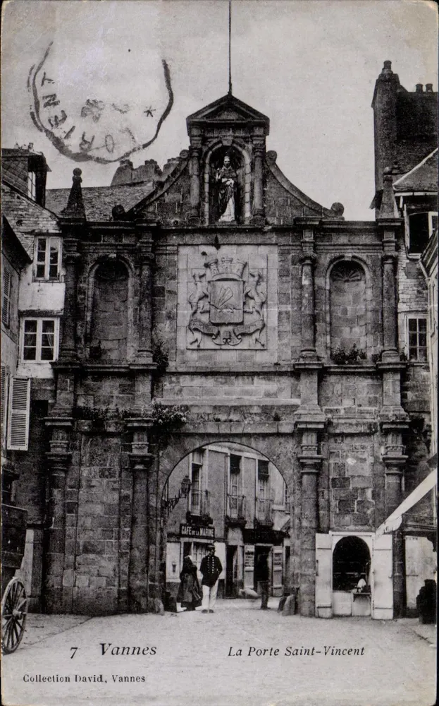 Vannes — La Porte Saint-Vincent — Collection David, Vannes - Frente