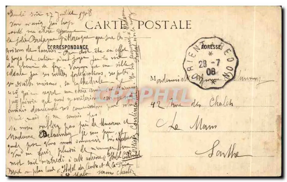 Vannes — La Porte Saint-Vincent — Collection David, Vannes - Verso
