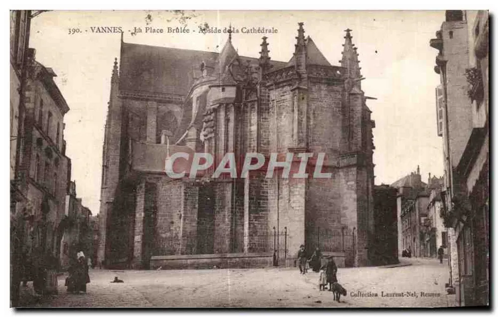 VANNES - Der verbrannte Platz - Apse der Kathedrale — Sammlung Laurent-Nel, Reunies - Vorderseite