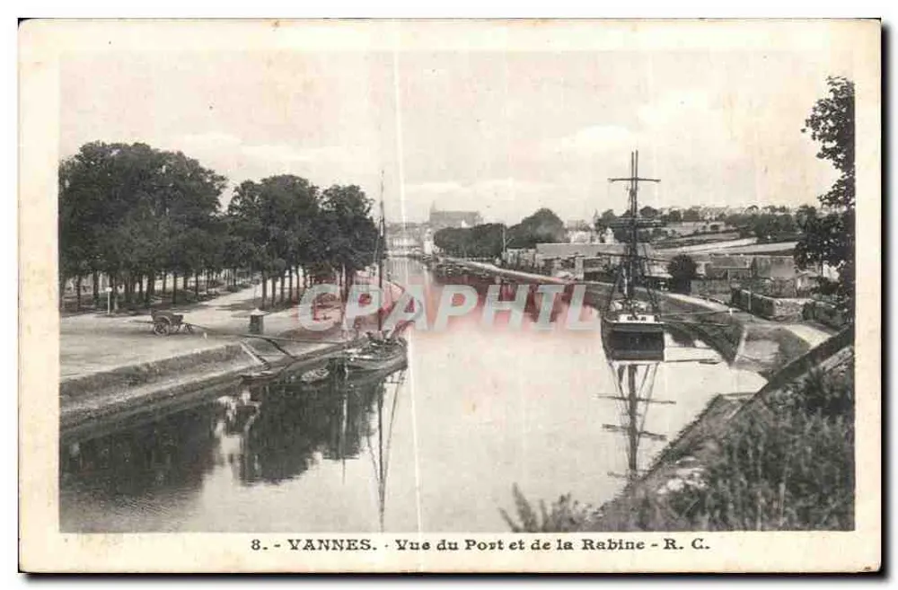 Vannes - Ansicht des Hafens und der Rabine - R. C. - Vorderseite
