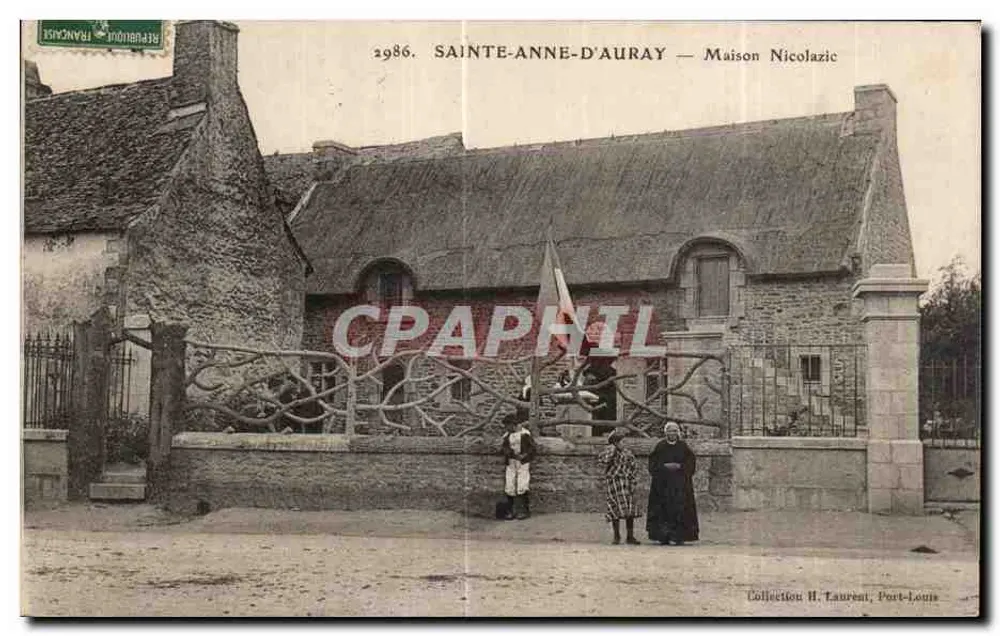 Sainte-Anne-d'Auray — Maison Nicolazic — Sammlung H. Laurent, Port-Louis - Vorderseite