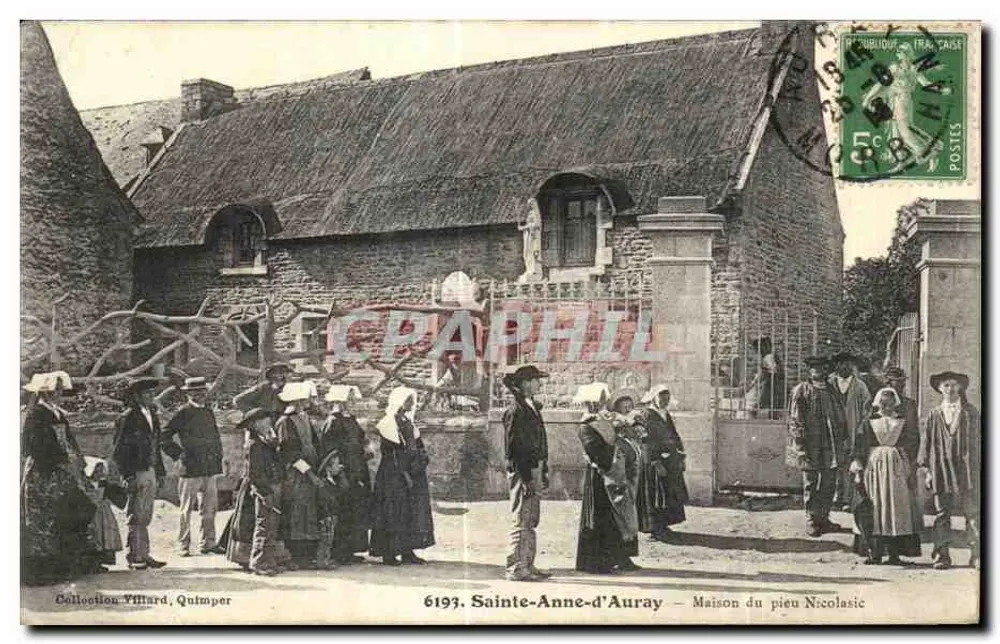 Sainte-Anne-d'Auray — Nicolaisic-Pfahlhaus — Sammlung Villard, Quimper, n°6193 - Vorderseite