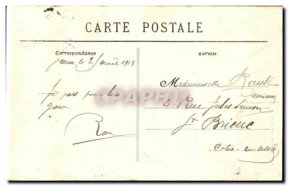 Sainte-Anne-d'Auray — Ankunft der Pilger an der Quelle — Sammlung Villard, Quimper - Rückseite