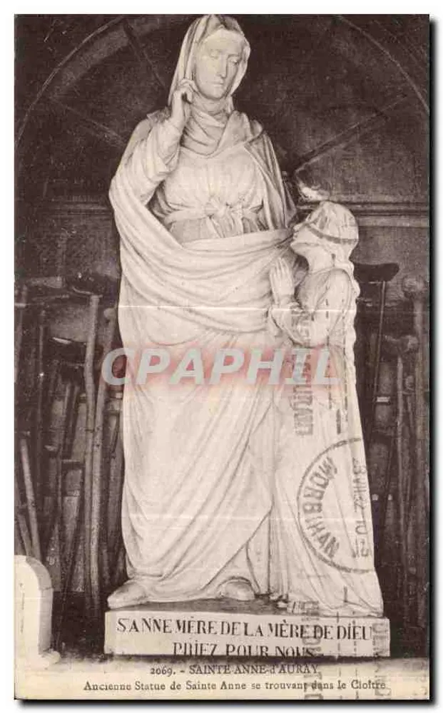 Heilige Anna — Alte Statue der Heiligen Anna in Auray — n° 2069 - Vorderseite