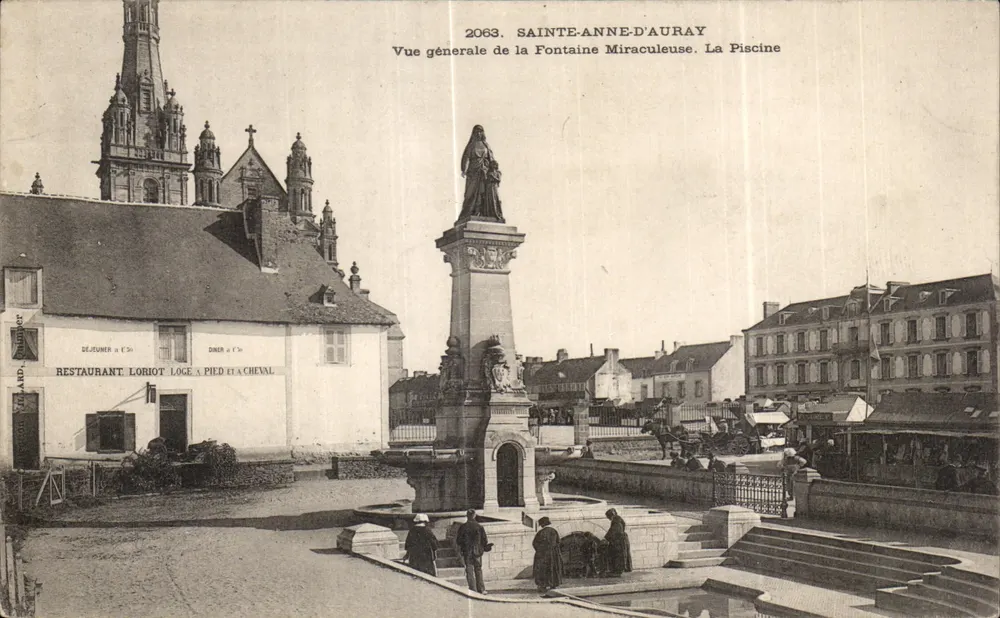 Sainte-Anne-d'Auray — Allgemeiner Blick auf die Wunderquelle, Die Schwimmbecken — Défumer & Lobiot, Nr. 2063 - Vorderseite