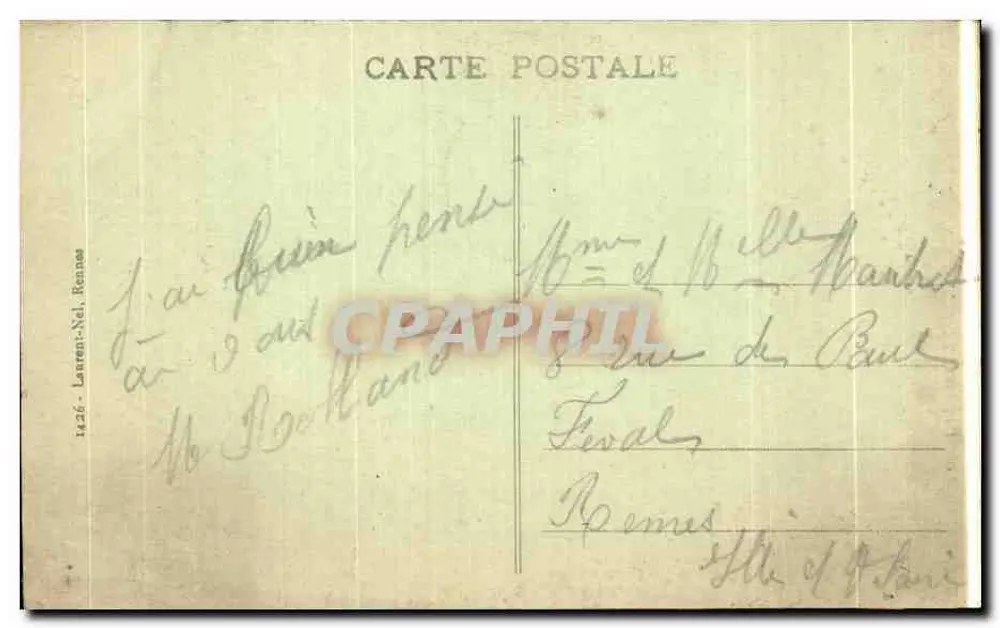 Estátua de Santa Ana de Auray — Lembrança de Santa Ana de Auray — editor não visível - Verso