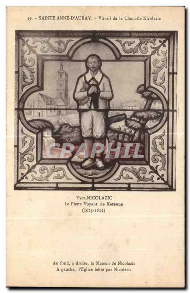 Sainte-Anne-d'Auray — Glasfenster der Nicolazikapelle — Yves Nicolazic (1623-1625) - Vorderseite