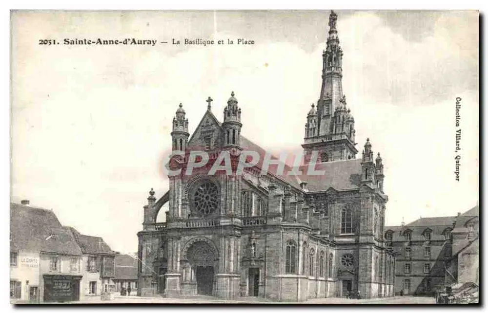 Sainte-Anne-d'Auray — Die Basilika und der Platz — Collection Villedieu, Quimper - Vorderseite