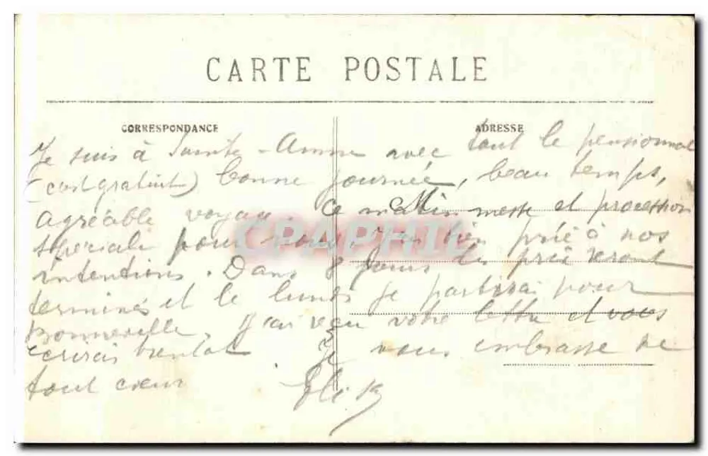 Sainte-Anne-d'Auray — Der Eingang zur Quelle — Sammlung Villard, Quimper - Rückseite