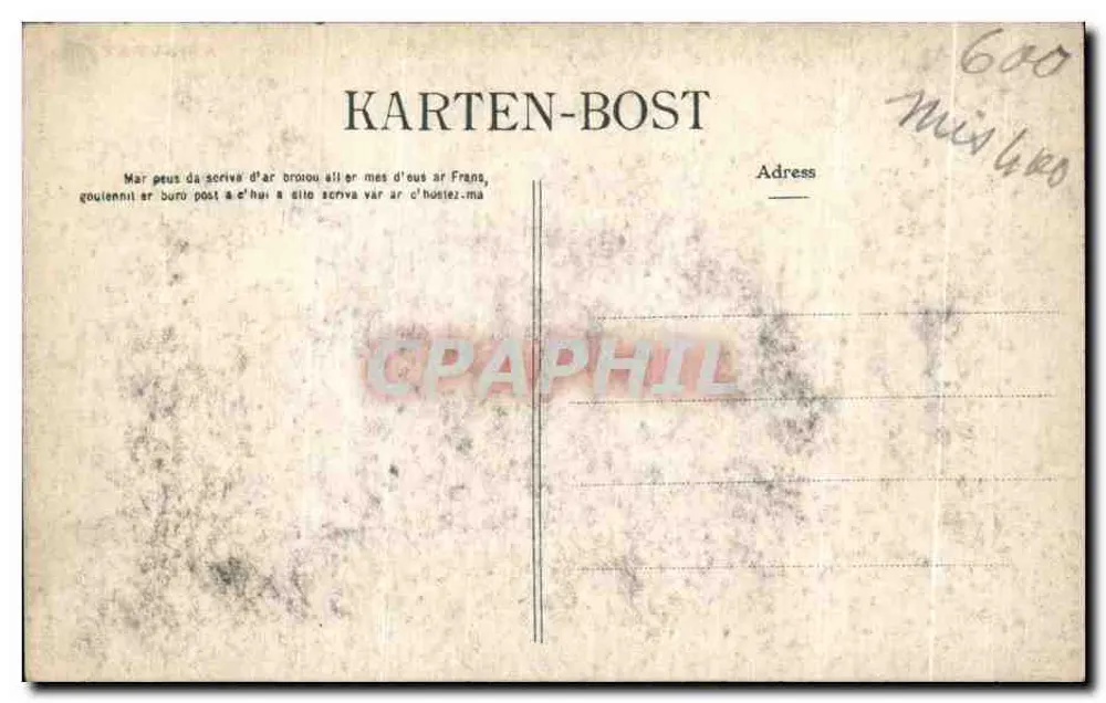 Innenansicht der Kirche Sainte-Marie d'Auray — Blick auf den Chor und Altäre — unbekannter Verlag - Rückseite
