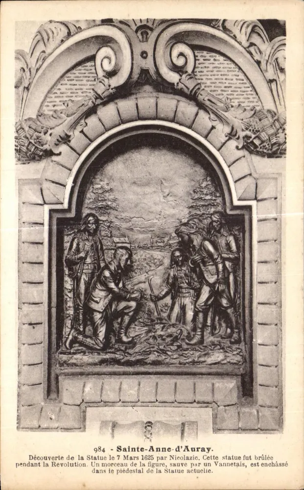Sainte-Anne-d'Auray — Entdeckung der Statue im Jahr 1625 und revolutionäre Zerstörung — Verlag Laurent-Nel, Nr. 984 - Vorderseite