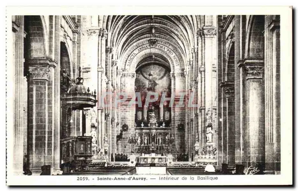Sainte-Anne-d'Auray — Interior da Basílica — Laurent-Nel Rennes n°2059 - Frente