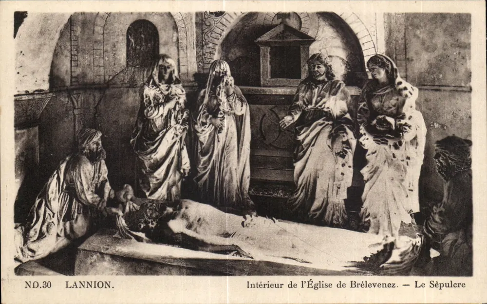 Innenansicht der Kirche von Brélevenez — Das Grabmal — Lannion, ND.30 - Vorderseite