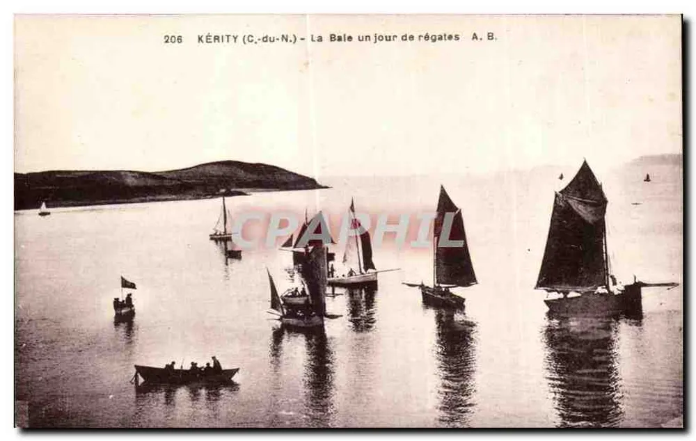 Kérity (C.-du-N.) — La Baie een dag van regatten — A. B. n° 208 - Voorkant
