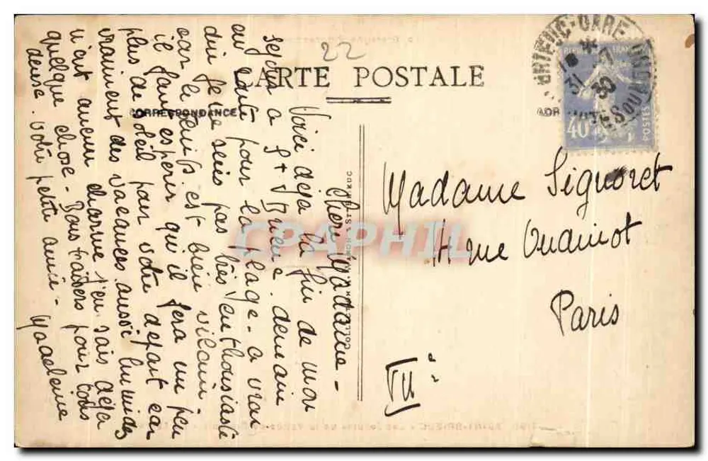 Die pittoreske Bretagne — Die Gärten der Gouédic-Tal — Die Terrasse — A.W. 2195 SAINT-BRIEUC - Rückseite