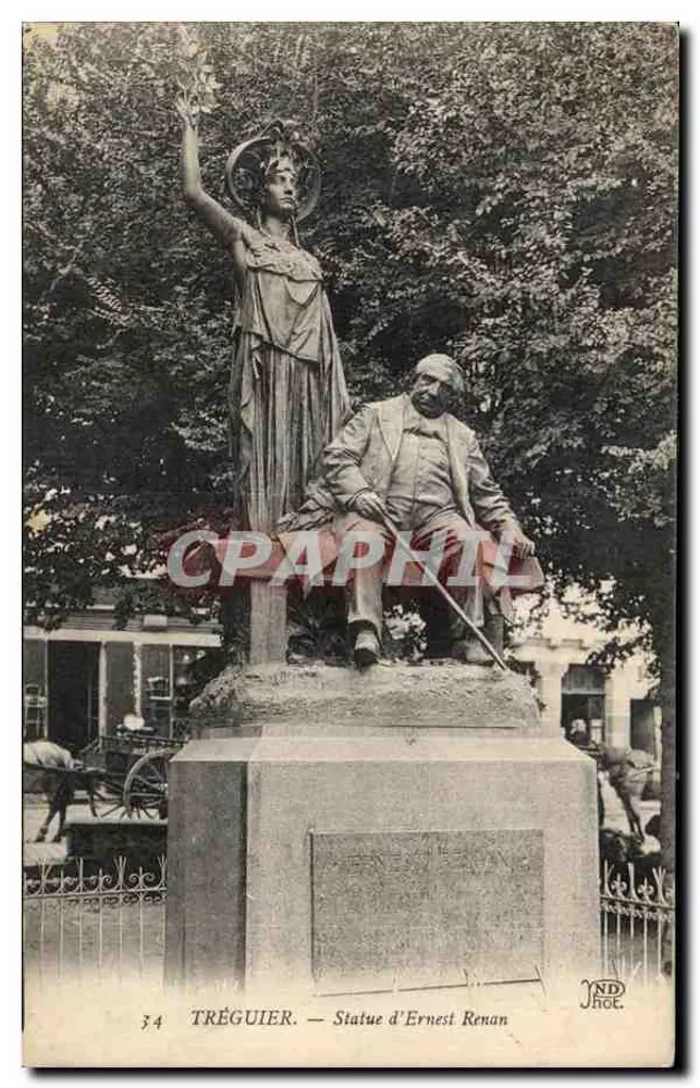 Tréguier — Estátua de Ernest Renan — IND Hot - Frente