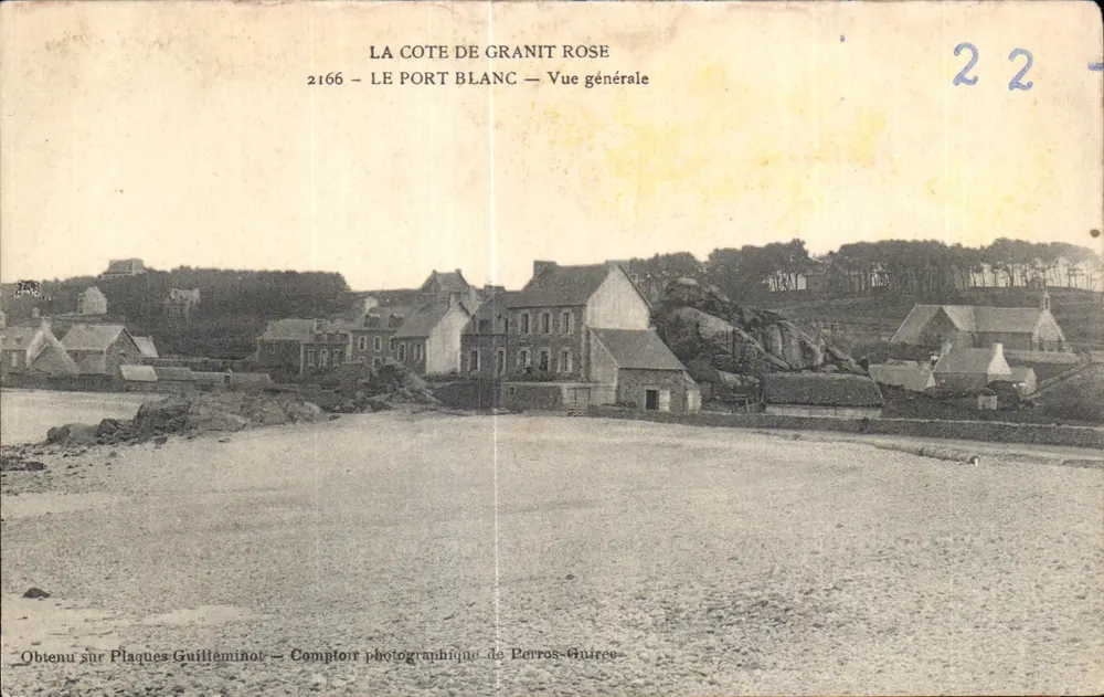 Die Rosa Granitküste — Le Port Blanc — Allgemeiner Blick — Plaques Guillemínot - Vorderseite